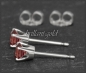 Preview: Ohrstecker 585 Gold Granat rot 4,5,6,7mm